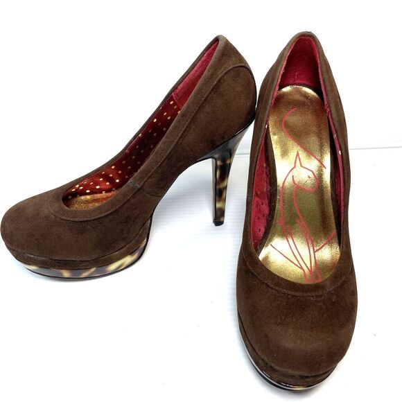 NEW Baby Phat Women's Stiletto Platform Pump Brown & Tortoise Shell Shoes 7.5M - Picture 11 of 13